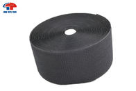 Black Nylon Sew On Hook and Loop Tape Straps With Heat Resistant , heavy duty