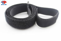 Black Nylon Hook And Loop Cinch Straps Heavy Duty With High Strength