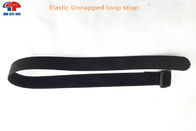 Black High Temp Adjustable Buckle Elastic Hook And Loop Strap With Clips
