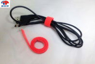 Self - locking Data Hook Loop Cable Ties , Black Wire Bundle cable tie straps Belt