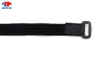 Easy Release And Refastening Black Hook and Loop Cinch Straps With Buckle