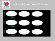 Kiss Cut hook and loop dots 7/8" , self adhesive dots Oval Shape In Roll