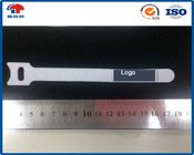 12.5mm * 150mm White releasable cable tie Hook Loop with label use on electric wire and cable