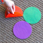 Nylon hook and loop circle 4 and 5 inch classroom carpet sit spots markers with 30 pcs per pack