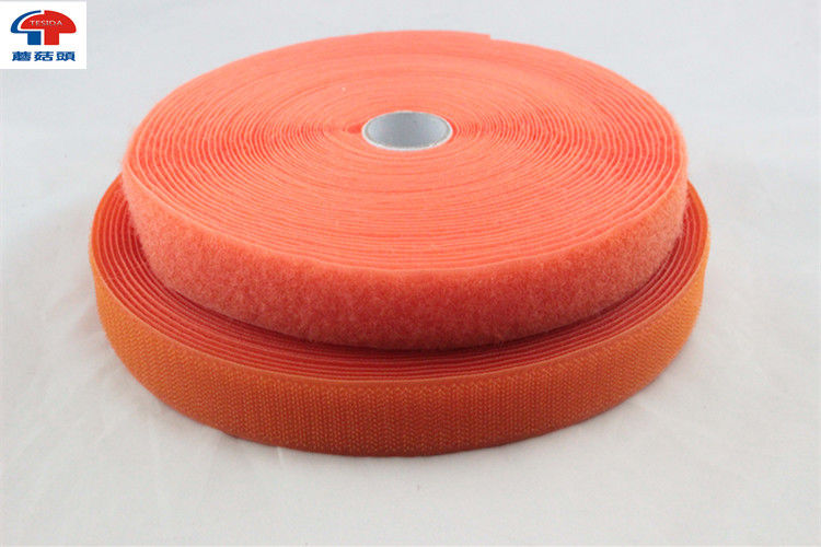 100% Nylon Orange heavy duty hook and loop Sew On For Bundle Belt