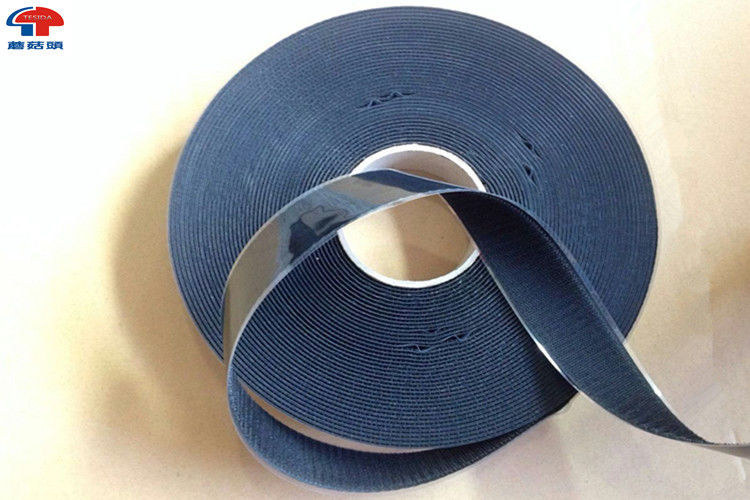 1" Black Self Adhesive Hook and Loop Tape / Hook And Pile Tape Fasteners With Poly Liner