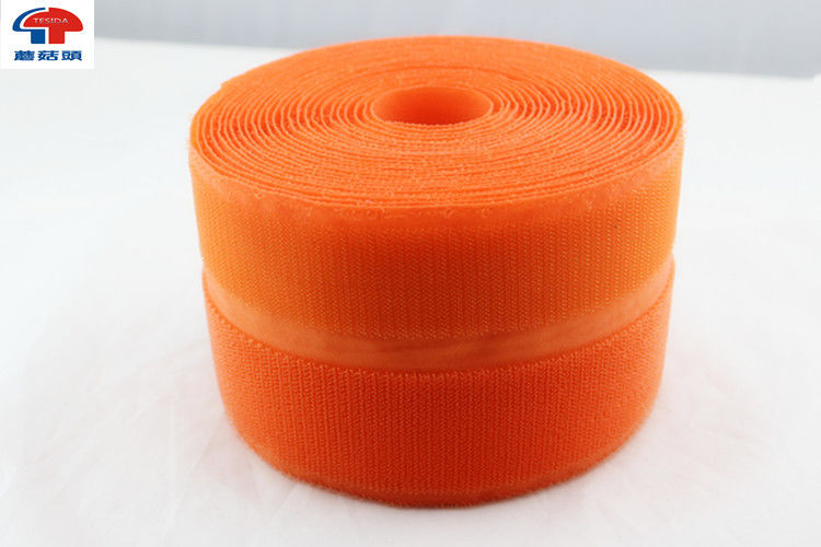 Orange 50 mm printed touch tape hook and loop fastener Two In One Same Side