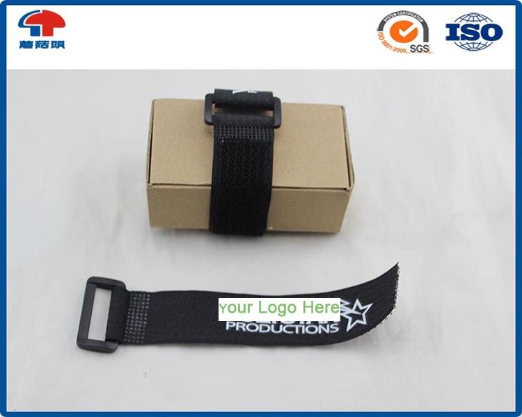 Nylon Black Adjustble hook and loop belt buckle fasteners ROHS Compliant