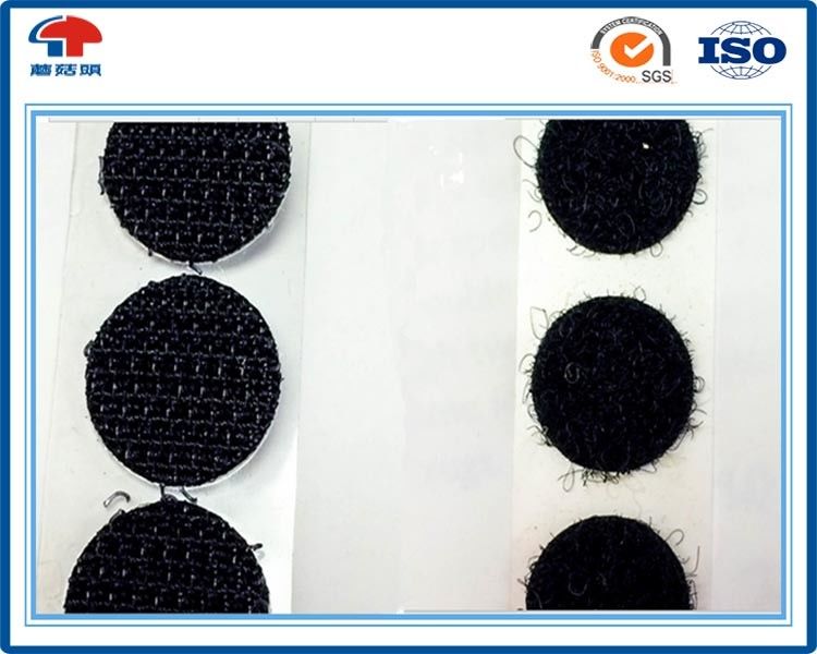 20mm Pressure Sensitive Backing Hook And Loop Coins / Rubber Based Gue hook and loop accessories Dots