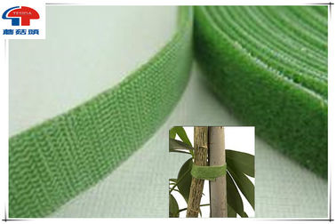Green Double Sided Hook And Loop Tape , Sticky hook loop tape custom printed