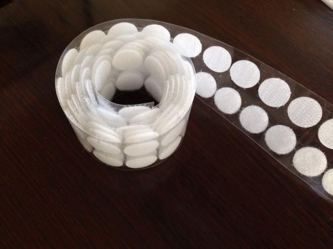 Self adhesive 20mm Custom Hook and Loop Coins , REACH SGS Certification